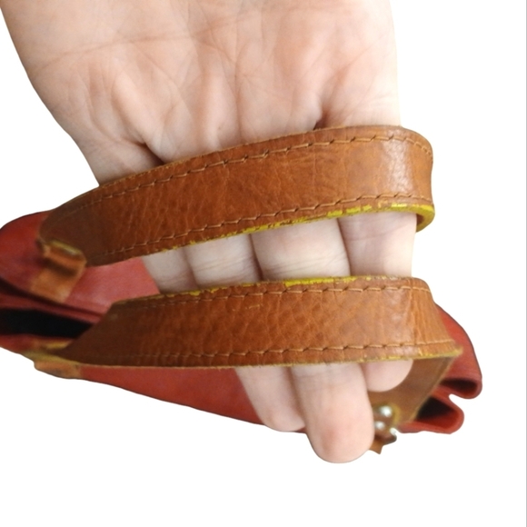 Valentina Italia Red Leather Shoulder Bag - Picture 11 of 12